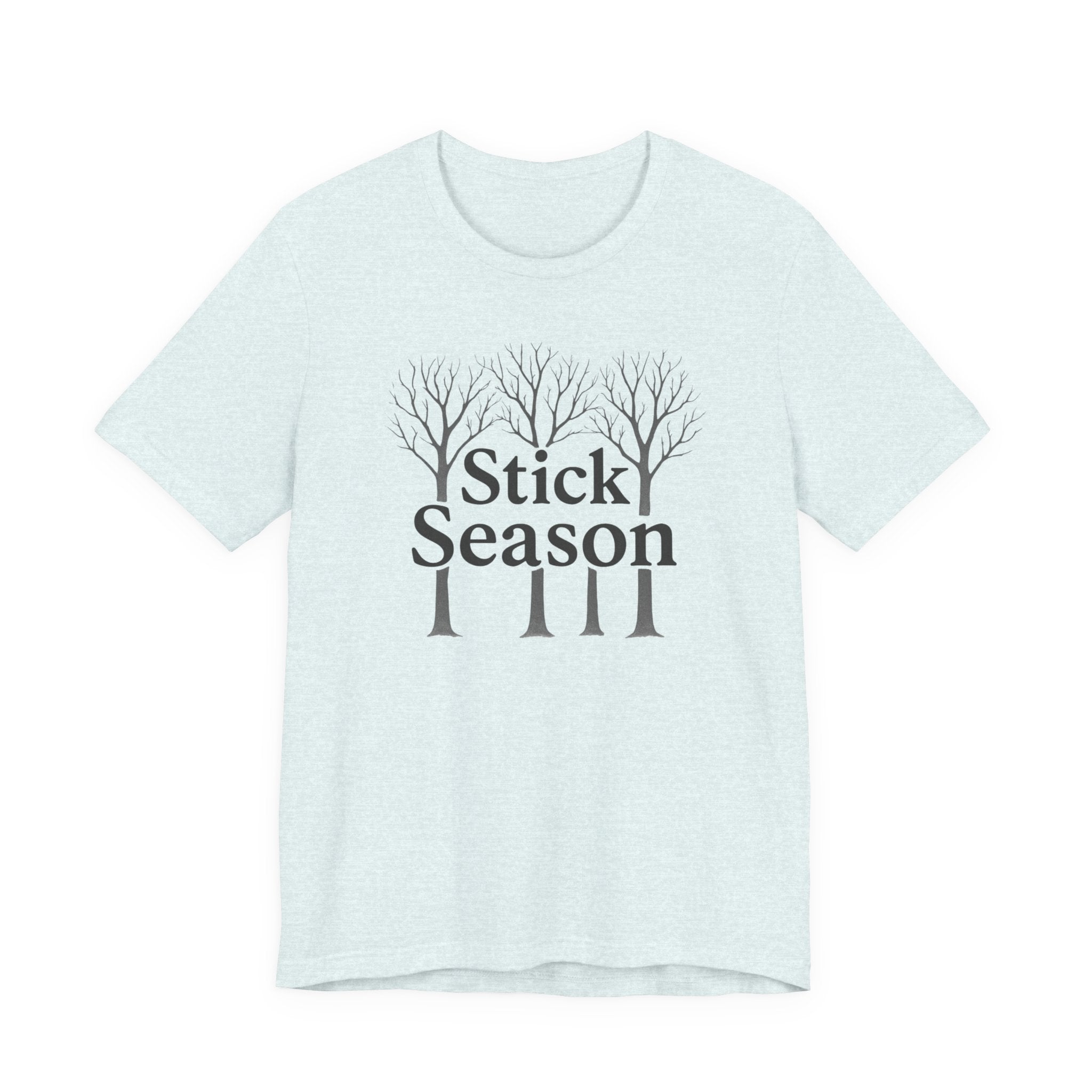 "Stick Season" Unisex Jersey Short Sleeve Tee - Nature-Inspired Graphic Tee for Winter Lovers