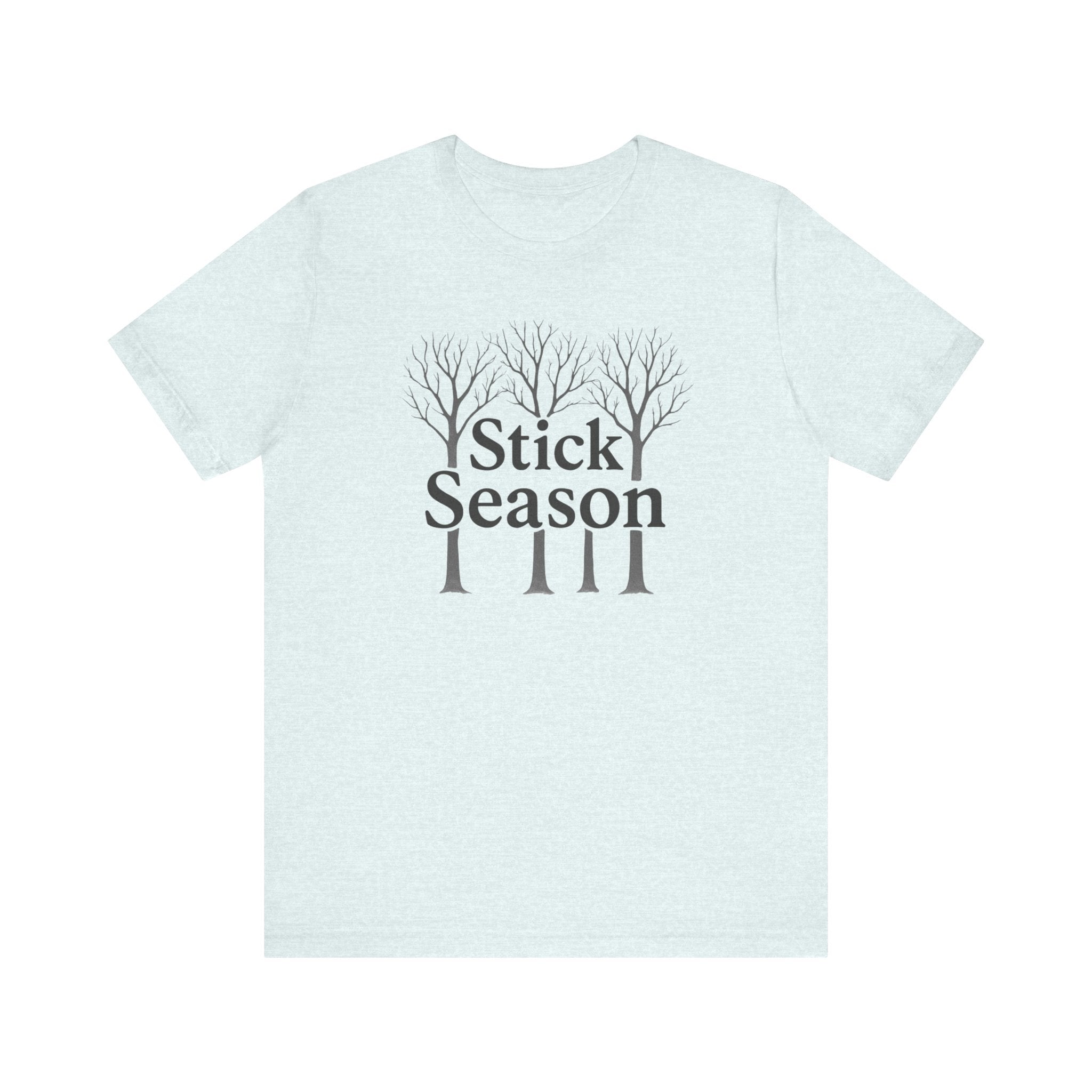 "Stick Season" Unisex Jersey Short Sleeve Tee - Nature-Inspired Graphic Tee for Winter Lovers