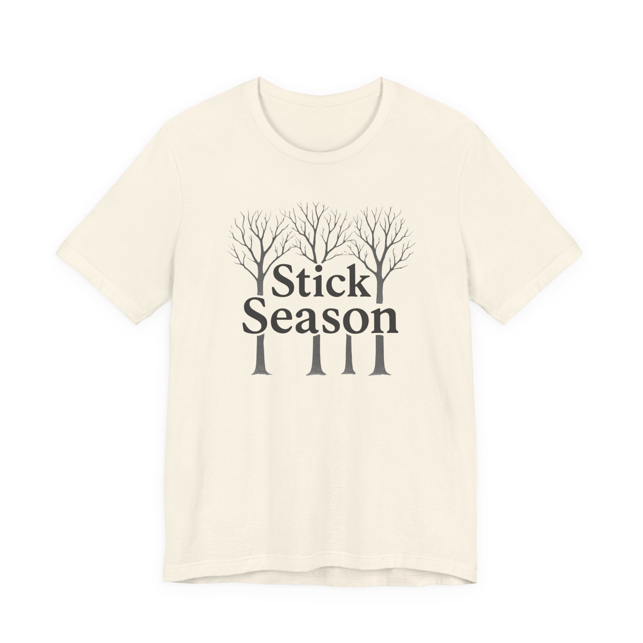 "Stick Season" Unisex Jersey Short Sleeve Tee - Nature-Inspired Graphic Tee for Winter Lovers