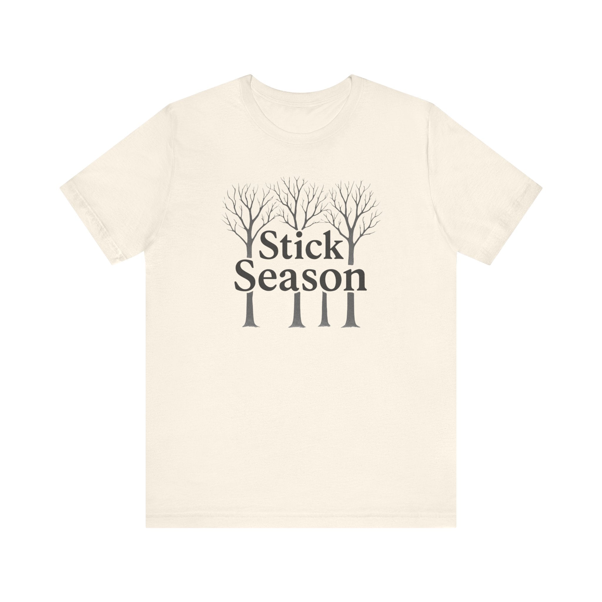 "Stick Season" Unisex Jersey Short Sleeve Tee - Nature-Inspired Graphic Tee for Winter Lovers